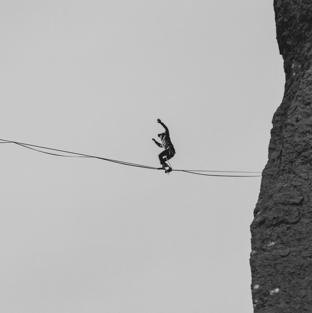 Photograph of tightrope walker