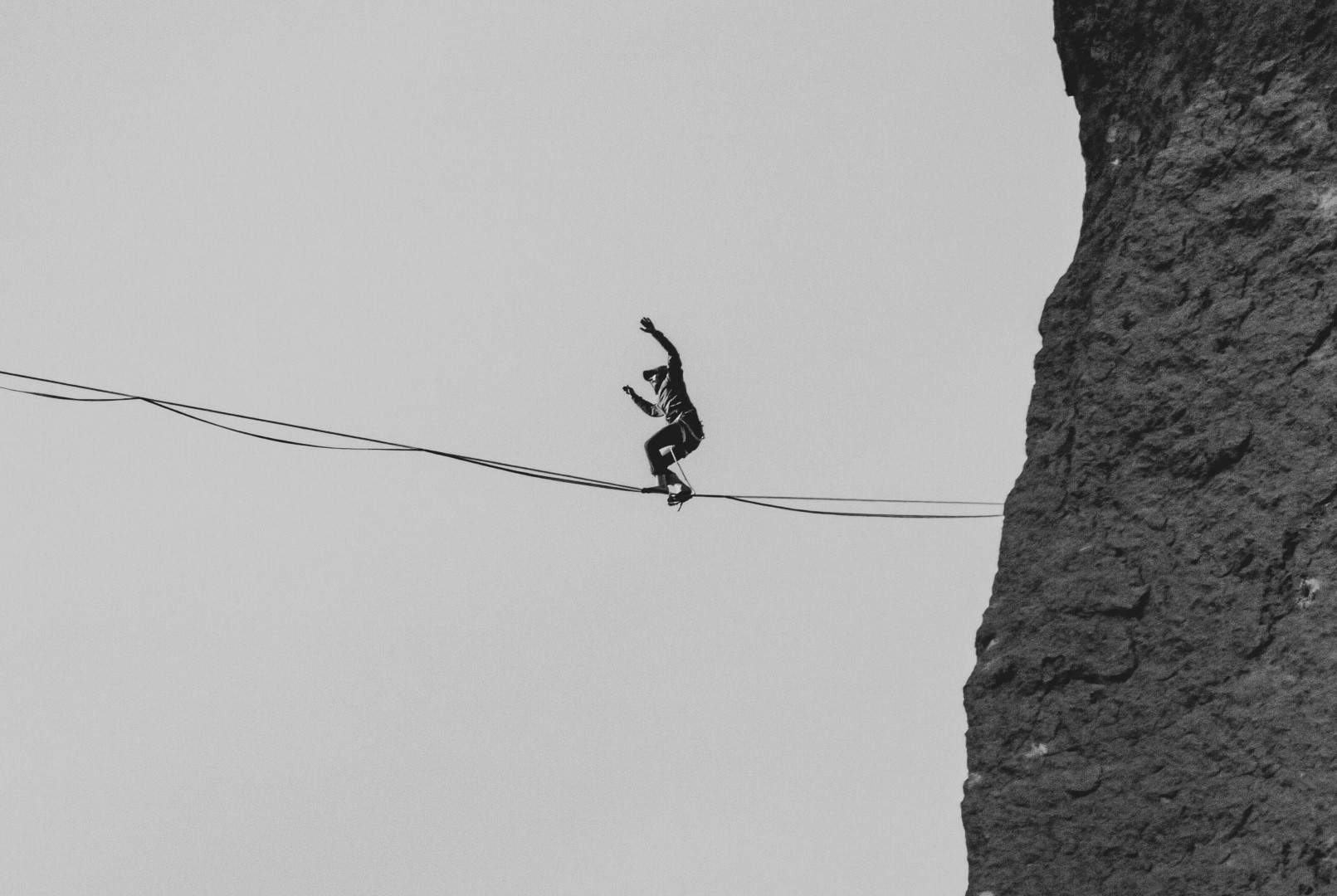 Photograph of a tightrope walker