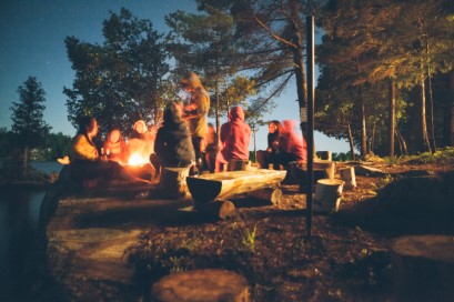 Photograph of a campfire